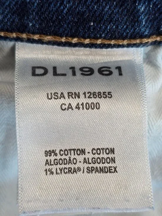 Dl1961 Patti Straight High Rise Vintage Ankle Jeans Size 28 Twilight Hour 2 Tone - Picture 5 of 7